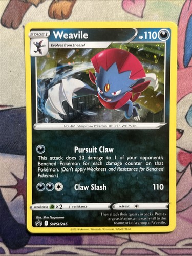 Pokemon weavile black star - black,