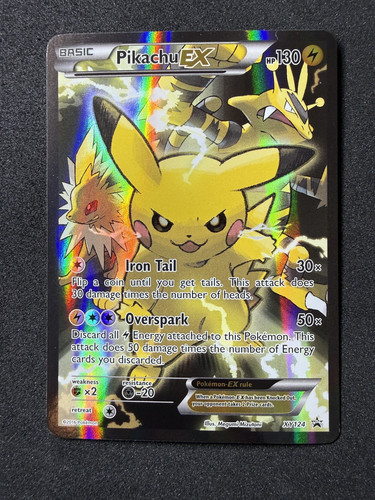 Pikachu xy124 full art - pikachu,