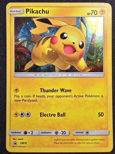 Pikachu sm76 holo black - sm76,