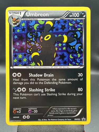 Umbreon bw93 black star pomo - black,